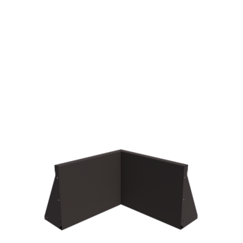 Muro de contención de acero - Esquina interior - 50 x 50 x 40 cm - RAL7016 mate (gris antracita)