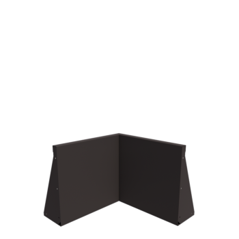Muro de contención de acero - Esquina interior - 50 x 50 x 50 cm - RAL7016 mate (gris antracita)