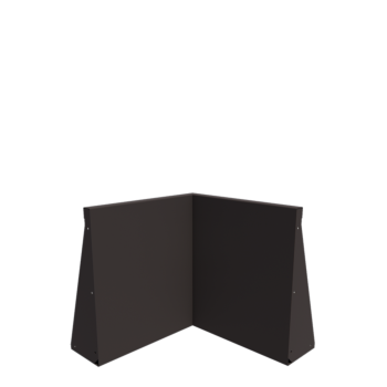 Muro de contención de acero - Esquina interior - 50 x 50 x 60 cm - RAL7016 mate (gris antracita)