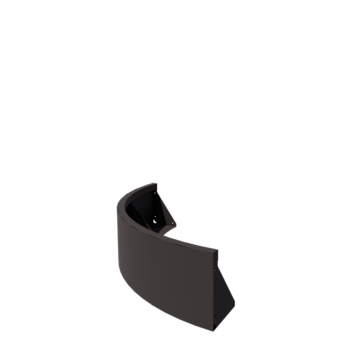 Muro de contención de acero - Curva exterior - 100 x 100 x 30 cm - Otro color RAL