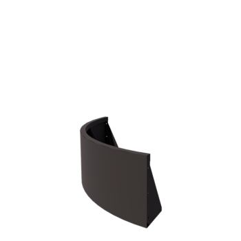 Muro de contención de acero - Curva exterior - 100 x 100 x 40 cm - RAL7016 matet (gris antracita)