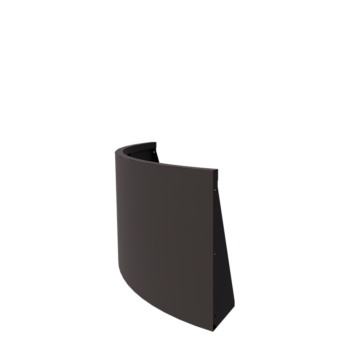 Muro de contención de acero - Curva exterior - 100 x 100 x 60 cm - Otro color RAL