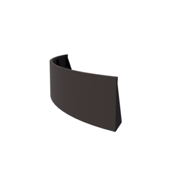 Muro de contención de acero - Curva exterior - 150 x 150 x 50 cm - RAL7016 mate (gris antracita)