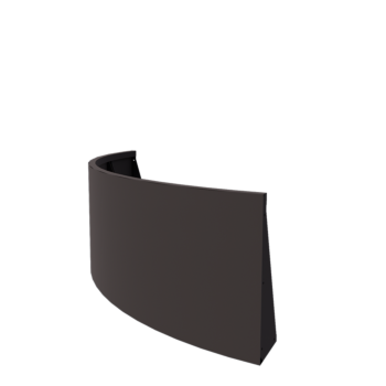 Muro de contención de acero - Curva exterior - 150 x 150 x 60 cm - Otro color RAL