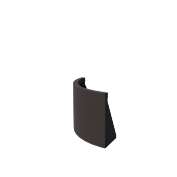 Muro de contención de acero - Curva exterior - 50 x 50 x 40 cm - RAL7016 mate (gris antracita)