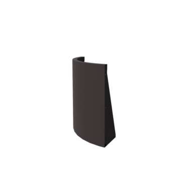 Muro de contención de acero - Curva exterior - 50 x 50 x 60 cm - Otro color RAL