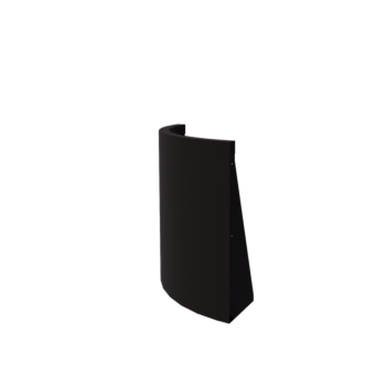 Muro de contención de acero - Curva exterior - 50 x 50 x 60 cm - RAL9005 mate (negro)