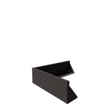 Muro de contención de acero - Esquina exterior - 100 x 100 x 30 cm - RAL7016 mate (gris antracita)