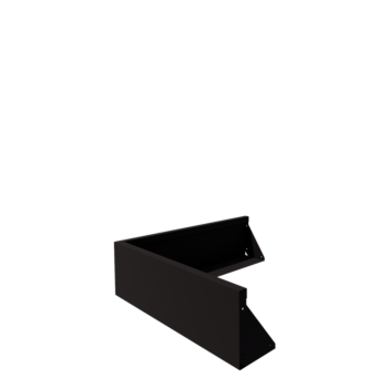 Muro de contención de acero - Esquina exterior - 100 x 100 x 30 cm - RAL9005 mate (negro)