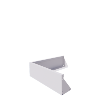 Muro de contención de acero - Esquina exterior - 100 x 100 x 30 cm - RAL9010 mate (blanco)