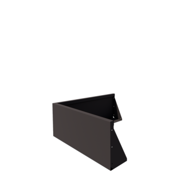 Muro de contención de acero - Esquina exterior - 100 x 100 x 40 cm - Otro color RAL