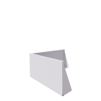 Muro de contención de acero - Esquina exterior - 100 x 100 x 50 cm - RAL9010 mate (blanco)
