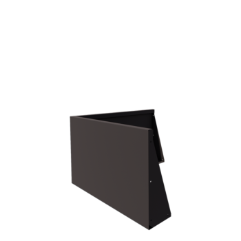 Muro de contención de acero - Esquina exterior - 100 x 100 x 60 cm - RAL7016 mate (gris antracita)