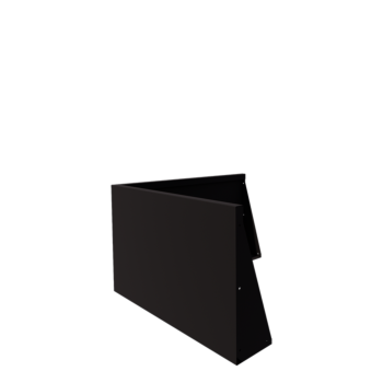 Muro de contención de acero - Esquina exterior - 100 x 100 x 60 cm - RAL9005 mate (negro)