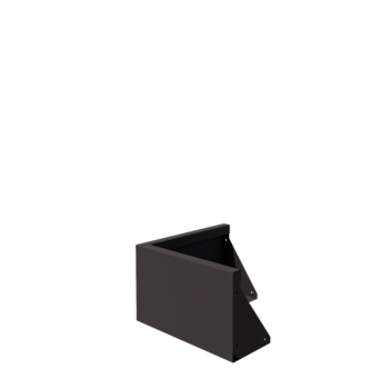 Muro de contención de acero - Esquina exterior - 50 x 50 x 30 cm - RAL7016 mate (gris antracita)
