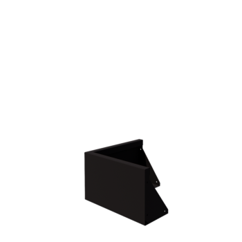 Muro de contención de acero - Esquina exterior - 50 x 50 x 30 cm - RAL9005 mate (negro)