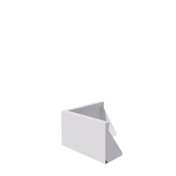 Muro de contención de acero - Esquina exterior - 50 x 50 x 30 cm - RAL9010 mate (blanco)