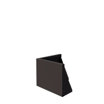 Muro de contención de acero - Esquina exterior - 50 x 50 x 40 cm - Otro color RAL
