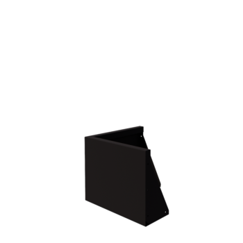 Muro de contención de acero - Esquina exterior - 50 x 50 x 40 cm - RAL9005 mate (negro)