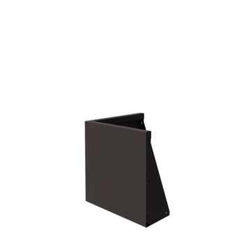 Muro de contención de acero - Esquina exterior - 50 x 50 x 50 cm - RAL7016 mate (gris antracita)