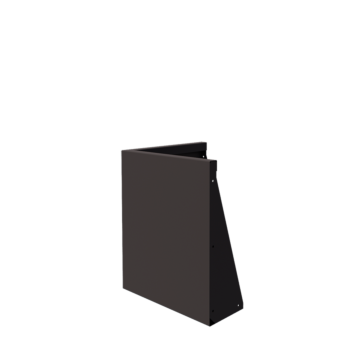 Muro de contención de acero - Esquina exterior - 50 x 50 x 60 cm - RAL7016 mate (gris antracita)