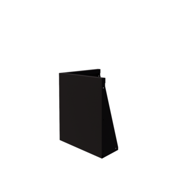 Muro de contención de acero - Esquina exterior - 50 x 50 x 60 cm - RAL9005 mate (negro)