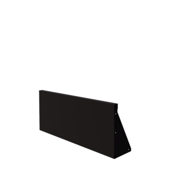 Muro de contención de acero - Recto - 100 x 40 cm - RAL9005 mate (negro)