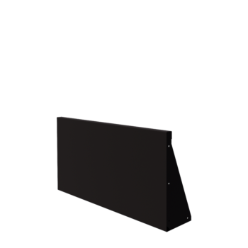 Muro de contención de acero - Recto - 100 x 50 cm - RAL9005 mate (negro)