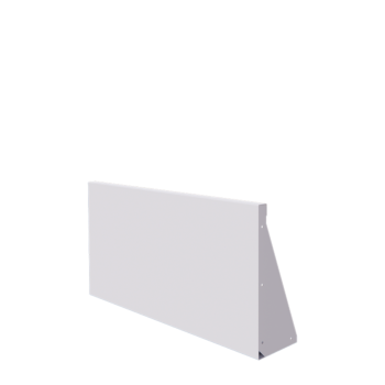 Muro de contención de acero - Recto - 100 x 50 cm - RAL9010 mate (blanco)