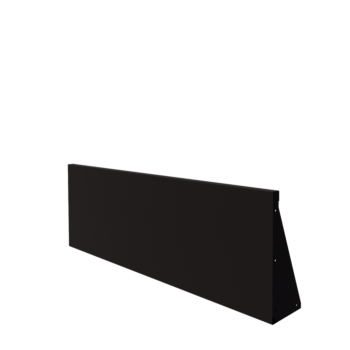 Muro de contención de acero - Recto - 150 x 50 cm - RAL9005 mate (negro)