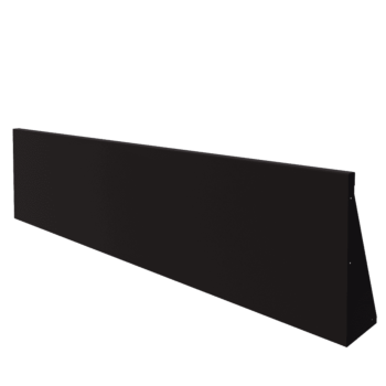 Muro de contención de acero - Recto - 200 x 50 cm - RAL9005 mate (negro)