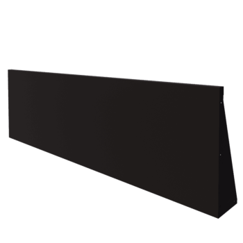 Muro de contención de acero - Recto - 200 x 60 cm - RAL9005 mate (negro)