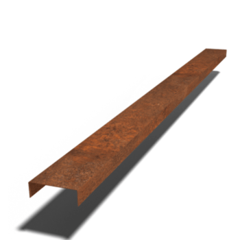 Perfil de recubrimiento de acero corten 5 x 15 x 5 cm (longitud 240 cm)