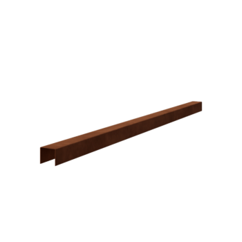 Perfil de recubrimiento de acero corten 5 x 5 x 5 cm (longitud 240 cm)