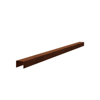 Perfil de recubrimiento de acero corten 5 x 6 x 5 cm (longitud 150 cm)