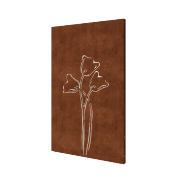 Panel de acero corten tulipán simétrico 120 x 6 x 190 cm