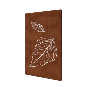 Panel de acero corten hojas caídas 1 120 x 6 x 190 cm