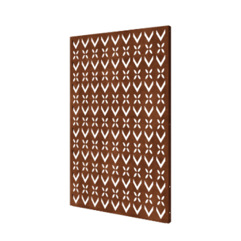 Panel de acero corten patrón de techo composición 1 120 x 6 x 190 cm