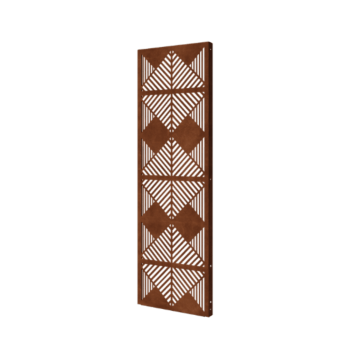 Panel decorativo de acero corten - Líneas 3 - 60 x 6 x 190 cm
