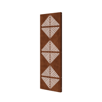 panel de acero corten líneas composición 4 60 x 6 x 190 cm
