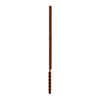 Poste esquinero de acero corten con estaca de tierra 190 x 6 x 3 cm