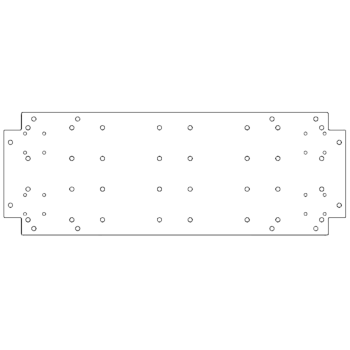 Placa inferior de acero galvanizado 30 x 80 cm
