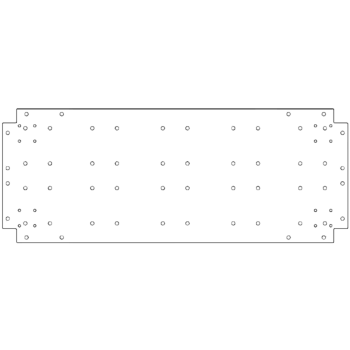 Placa inferior de acero galvanizado 40 x 100 cm