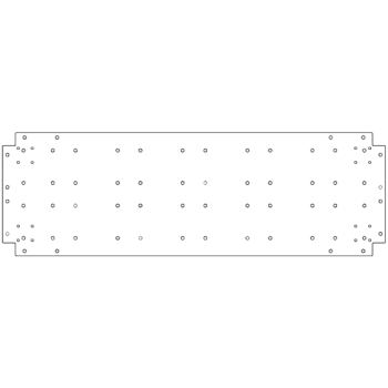 Placa inferior de acero galvanizado - 40 x 120 cm
