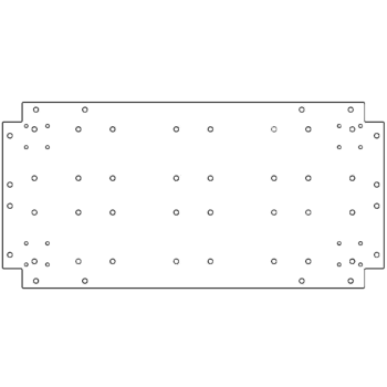 Placa inferior de acero galvanizado 40 x 80 cm