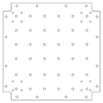 Placa inferior de acero galvanizado - 50 x 50 cm