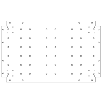 Placa inferior de acero galvanizado - 50 x 80 cm