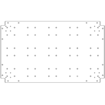 Placa inferior de acero galvanizado - 60 x 100 cm