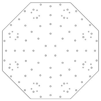 Placa inferior de acero galvanizado - Octágono - 72,4 x 72,4 cm