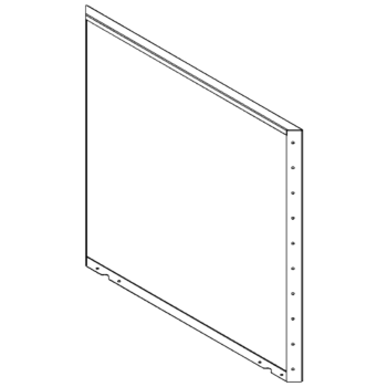 Jardinera de acero - Panel - 100 x 100 cm - RAL9005 mate (negro)